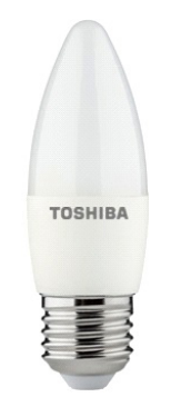 Lâmpada LED C35 E27 5W 3000K - TOSHIBA