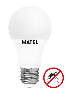Lâmpada LED E27 A60 220V 10W Branco F. 6000K + Branco Q. 3000K + Anti-Mosquitos 800Lm - MATEL