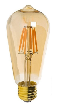 Lampada LED E27 "Filamento" 220V 7W Branco Q. 2700K 806Lm