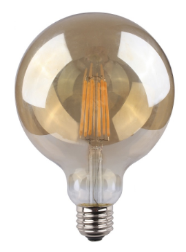 Lampada LED E27 G125 "Filamento Cristal Vintage" 220V 8W Branco Q. 2700K 640Lm