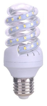 Lampada LED Espiral 220V E27 B5 11W Branco Q. 3000K 360º 950Lm