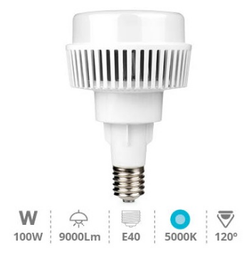 Lampada LED Industrial 220V E40 100W Branco F. 5000K 9000Lm
