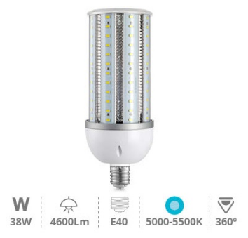 Lampada LED Industrial 220V E40 38W Branco F. 5000~5500K 4600Lm (IP63) - GSC