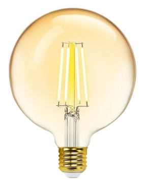 Lâmpada LED Inteligente E27 G125 Filamento Mesh Bluetooth 6W 2700K~6500K 806Lm (Âmbar)