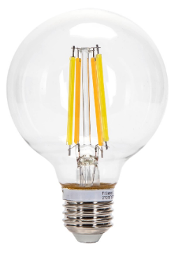 Lâmpada LED Inteligente E27 G80 Filamento Mesh Bluetooth 220V 6W 2700K~6500K 850Lm (Transparente)