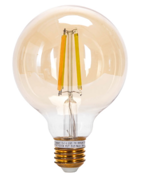 Lâmpada LED Inteligente E27 G95 Filamento Mesh Bluetooth 220V 6W 2700K~6500K 806Lm (Âmbar)