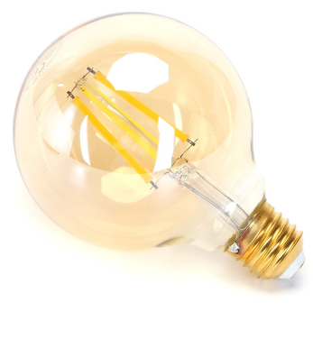 Lâmpada LED Inteligente E27 G95 Filamento Smart Wi-Fi 220V 6W 2700K ~ 6500K 806Lm (Âmbar)