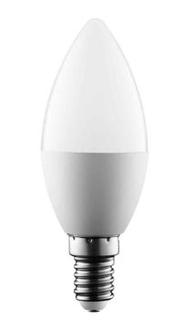 Lampada LED Opalina 220V E14 4W Branco F. 6000K 340Lm