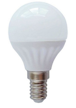Lampada LED Opalina 220V E14 G45 6W Branco F. 6000K 510Lm