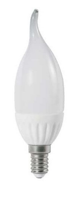 Lampada LED Opalina 220V E14 4W Branco Q. 3000K 340Lm