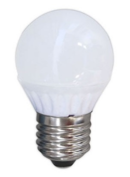 Lampada LED Opalina 220V E27 4W Branco Q. 3000K 360º 340Lm