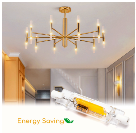 Lampada LED R7S 78mm 4,5W Branco Quente 3000K 450Lm - Vidro