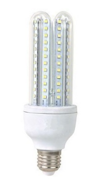 Lampada LED T3 2U 220V E27 6W Branco Q. 3000K 360º 510Lm