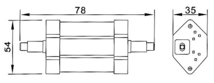 Lampada LED R7s 78mm 220V 5W Branco Q. 3000K 420Lm 160º