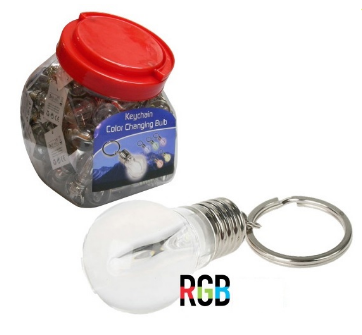 Lanterna Luz Presença 1 LED Porta-Chaves c/ Interruptor (Pilhas Incluidas)