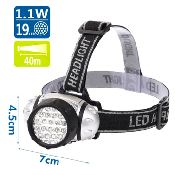 Lanterna de Cabeça c/ 19 LEDs - 3x AAA