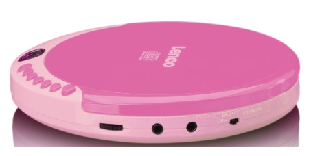 Leitor de CD-R/RW Portátil CD 011 (Rosa) - LENCO