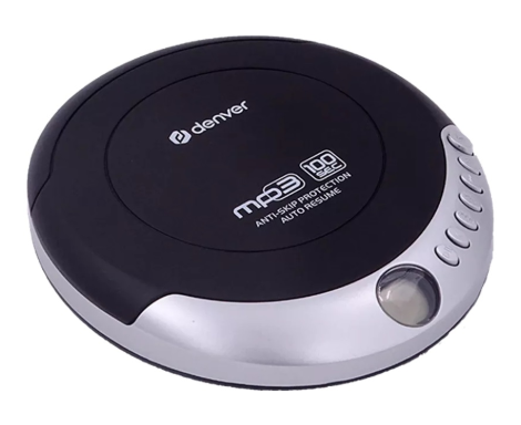 Leitor de CDs Portátil MP3 (Preto/Cinzento) - DENVER