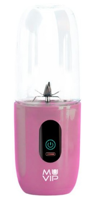 Liquidificadora Portátil 120W 460ml (Rosa) - MUVIP