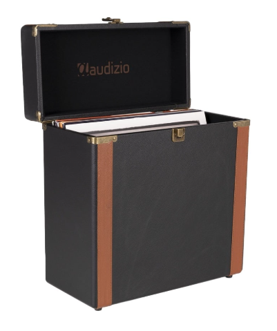 Mala de Armazenamento p/ Discos de Vinil Luxe Preto (RC37) - AUDIZIO