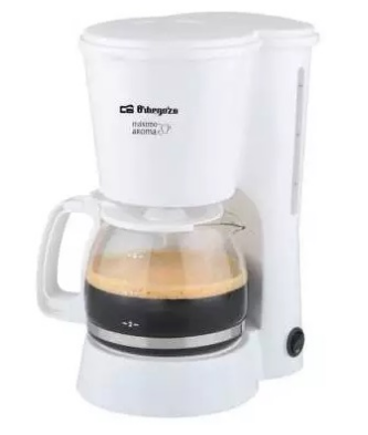 Máquina Café Filtro 650W (6 Chavenas) Branco - ORBEGOZO