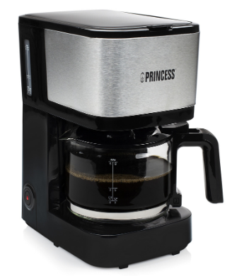 Máquina de Café de Filtro 600W 0,75L (Inox/ Preto) - PRINCESS