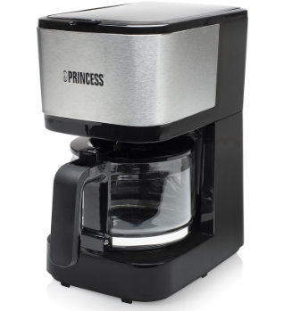 Máquina de Café de Filtro 600W 0,75L (Inox/ Preto) - PRINCESS