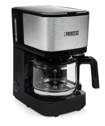 Máquina de Café de Filtro 600W 0,75L (Inox/ Preto) - PRINCESS