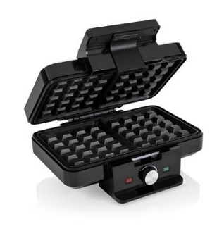 Máquina de Waffles 22x13cm 1000W (Preto) - TRISTAR