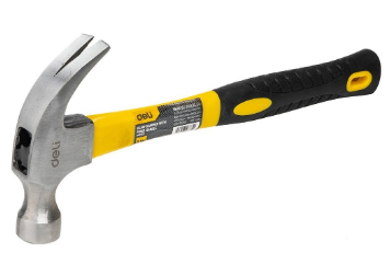Martelo de Garra EDL5002 (Preto/Amarelo) - DELI