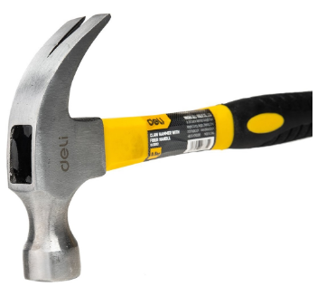 Martelo de Garra EDL5002 (Preto/Amarelo) - DELI