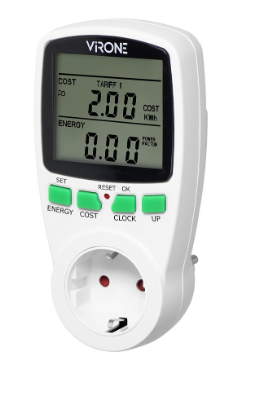 Medidor Digital de Custos de Energia Dupla Tarifa (3680W) - VIRONE