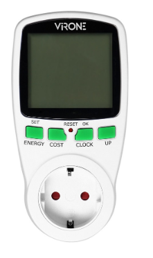 Medidor Digital de Custos de Energia Dupla Tarifa (3680W) - VIRONE