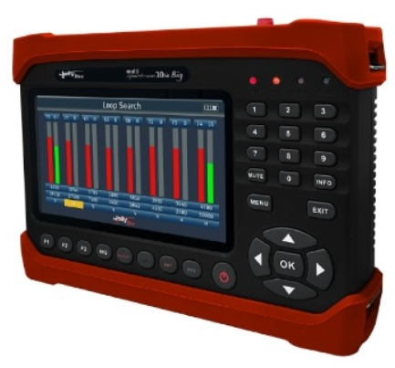 Medidor de Campo 7" Multi Sprectrum 10Bit p/ Sinais Terrestres, Cabo, Satélite e CCTV - Jolly Line