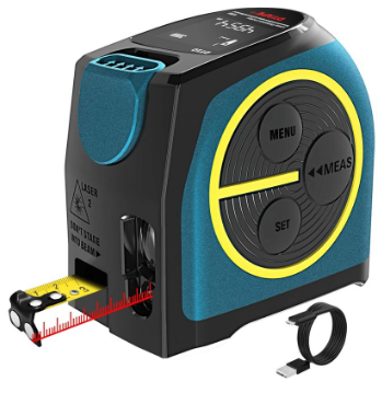 Medidor de Distâncias a Laser "2-EM-1" Mileseey DT10 c/ Fita Métrica 40mts