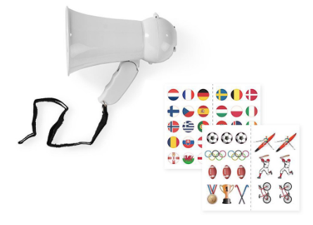 Megafone 5W c/ Sons Incorporados (Edição Desportiva) - NEDIS