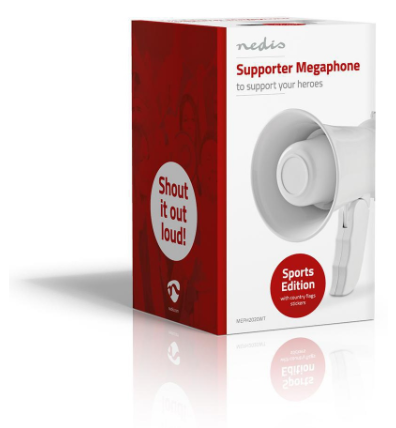 Megafone 5W c/ Sons Incorporados (Edição Desportiva) - NEDIS