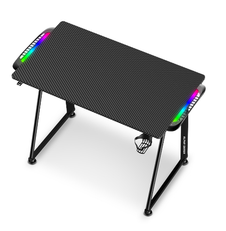 Mesa Gaming Auri RGB Gaming Station (Preto) - ALPHA-GAMER