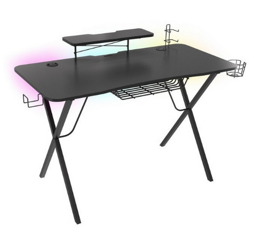 Mesa Gaming Holm 300 RGB (Preto) - GENESIS