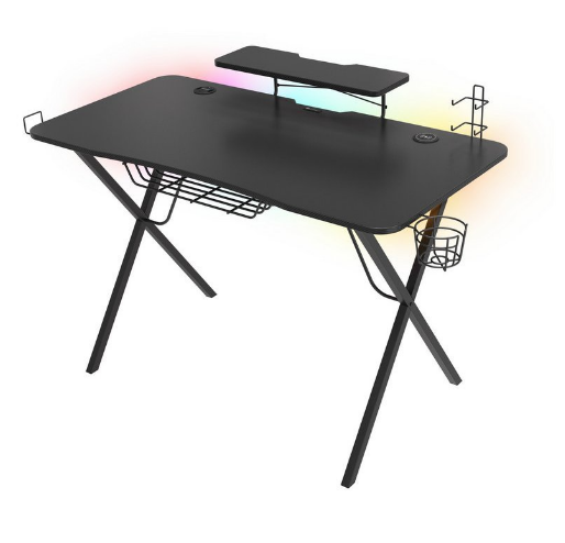 Mesa Gaming Holm 300 RGB (Preto) - GENESIS