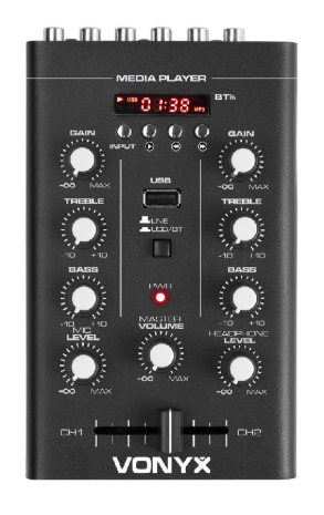 Mesa de Mistura 2 Canais USB/MP3/BLUETOOTH (STM500BT) - VONYX