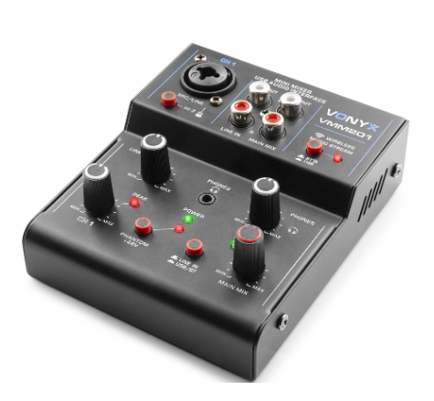 Mesa de Mistura 2 Canais com USB Audio (VMM201) - VONYX