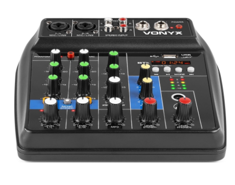 Mesa de Mistura 2 Canais com USB/BT (VMM100) - VONYX