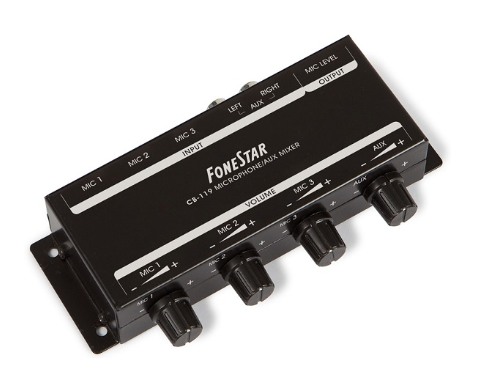 Mesa de Mistura 3 Microfones - FONESTAR