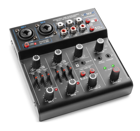 Mesa de Mistura 4 Canais com USB Audio (VMM401) - VONYX
