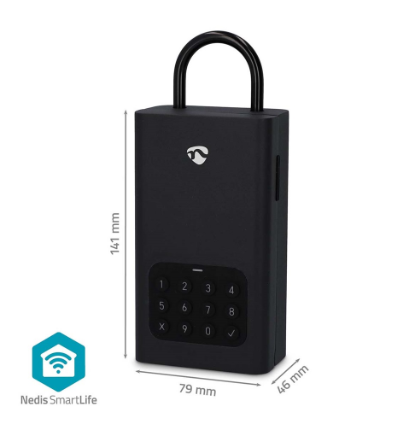 Mini-Cofre de Chaves Inteligente c/ Código + Bluetooth (Compatível c/ Tuya) SmartLife - NEDIS