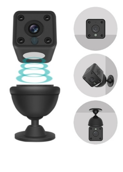 Mini Camara Oculta Wi-Fi 720p 4 LEDs IR c/ Bateria (Gravação Áudio/Video) - ISNATCH
