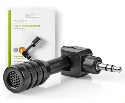 Mini Microfone (Jack 3,5mm) - NEDIS