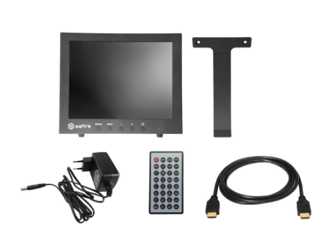 Monitor CCTV SF-MNT10BNC-XGA 10" HD (Preto) - SAFIRE