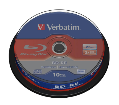 Pack 10x CD/BD-RE SL 25GB 2x - VERBATIM